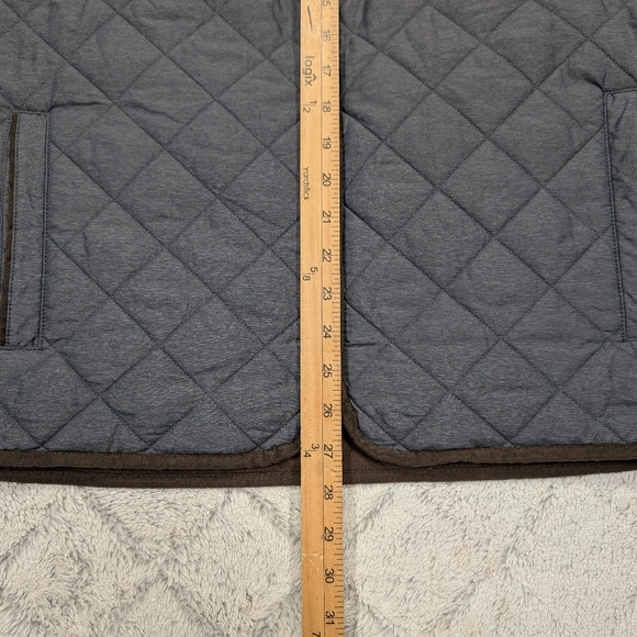 Peter Millar Vest Jacket Mens L Gray Iron Essex Quilted Insulated Travel - Picture 7 of 12